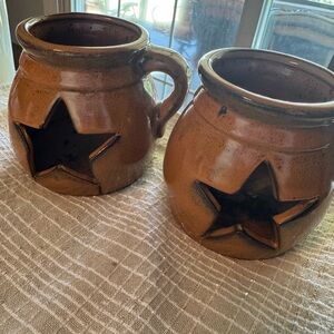 Rustic Mustard Star Cutout Mugs